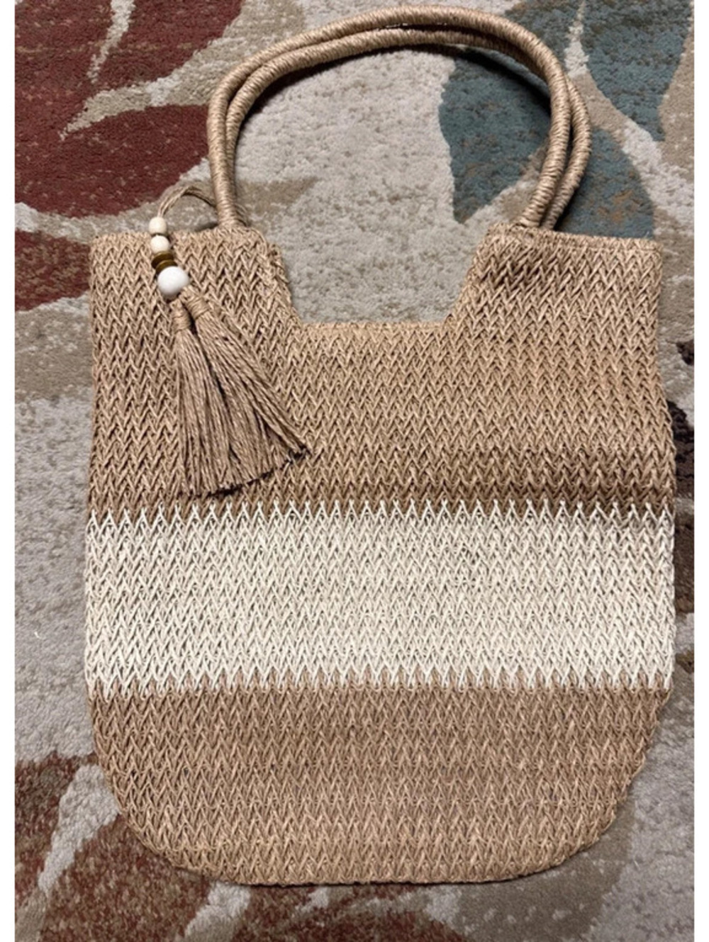 Women’s Straw Bag, Straw Tote Bag, Brown Bag